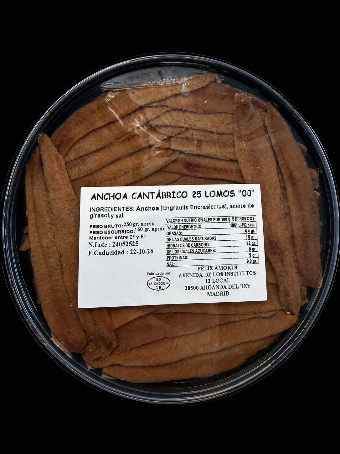 Anchoa cantabrico 25 lomos “00”